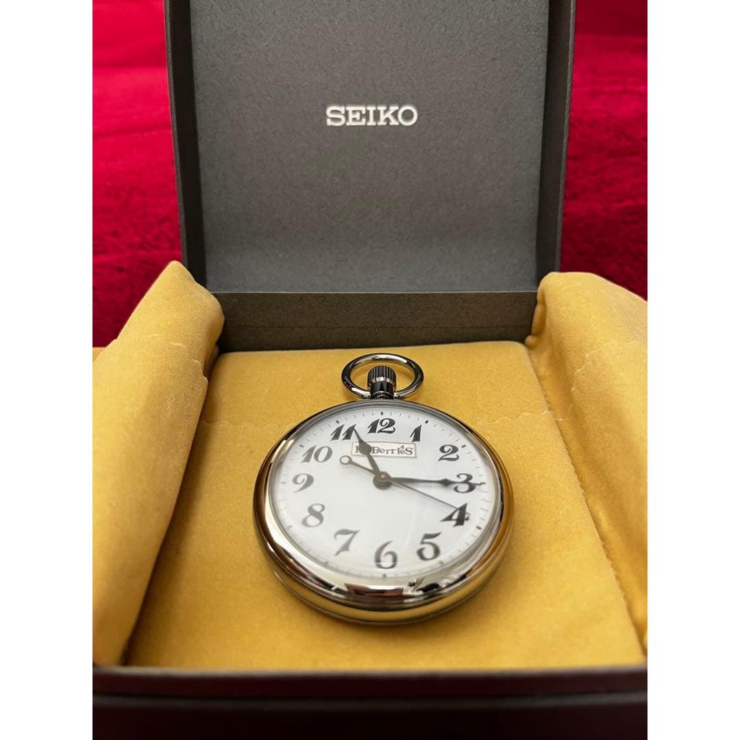SEIKO Pocket Watch 7C21-0A20 Made in Japan Quartz Box Included Working Item