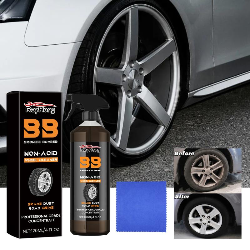 Wheel Cleaner for Car Detailing Strong Rim Brake Dust Remover Spray Professional Use for Home or Garage