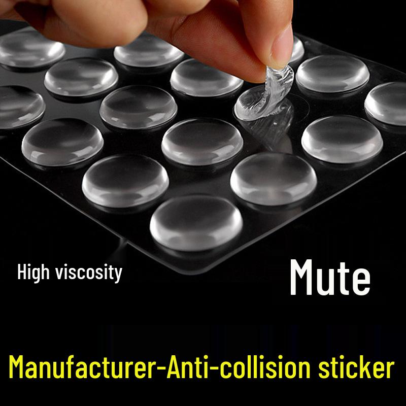 Reusable Transparent Silicone Anti-Collision Strip & Non-Slip Pad for Cabinets, Drawers, Glass, and Walls