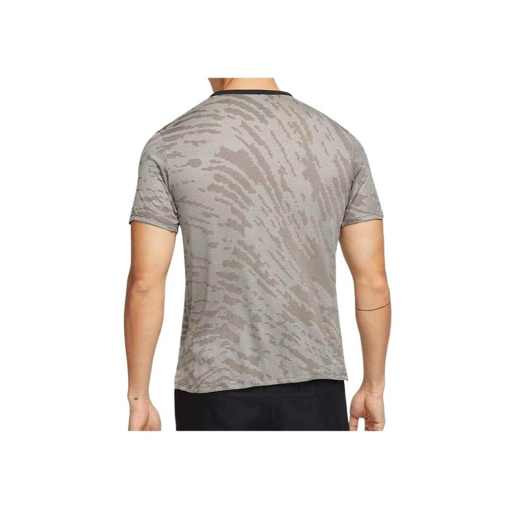 Nike Irregular Pattern Full Print Crew Neck Training T-Shirt Men Tops Grey DM4637-017