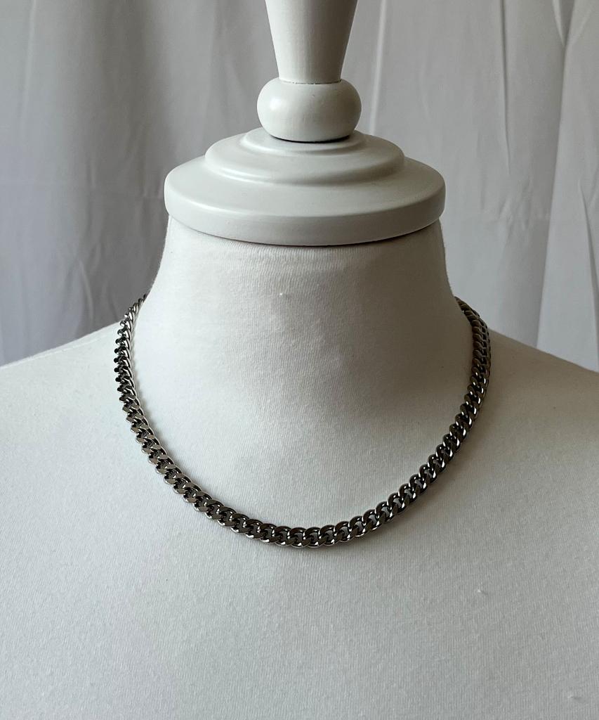 Sexto [Necklace][Surgical Steel] 1202Dc Chain Necklace Silver