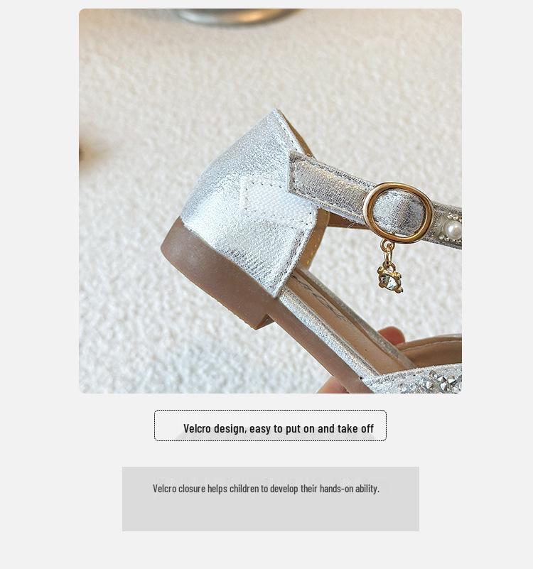 Girls' Princess Diamond Leather Dance Shoes - 2026 Spring/Summer/Autumn New Style for Baby and Lady.