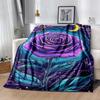 1pc Rose Printing Lightweight Flannel Blanket, Comfortable and Warm Blanket, for Camping Sofa Bed and Couch Office, In All Seasons