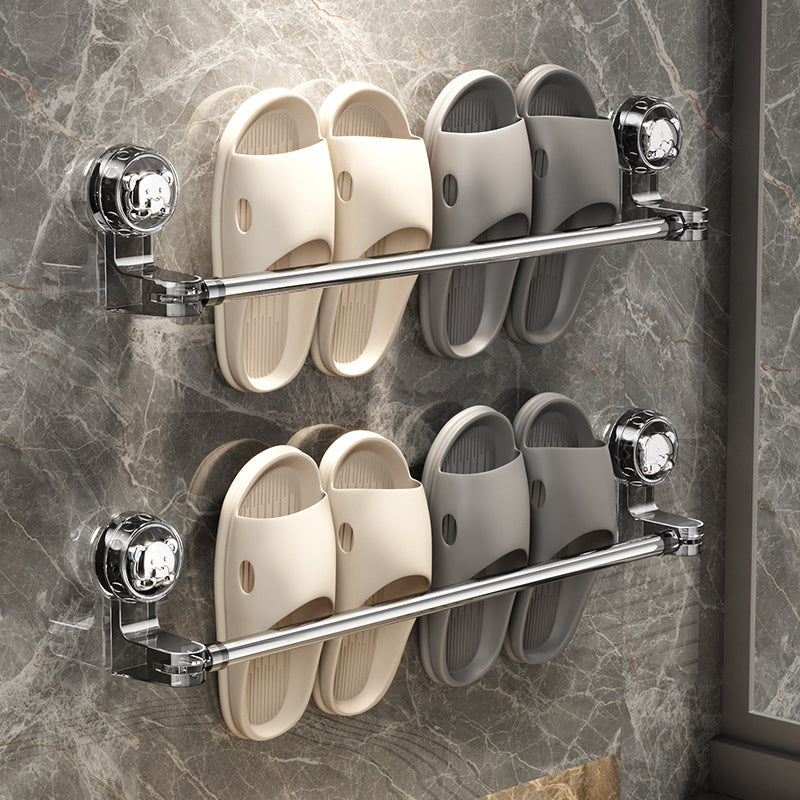 30-100cm Non Perforated Suction Cup Wall Mounted Towel Rack, Bathroom Storage Rack, Bathroom Horizontal Bar Towel Rack
