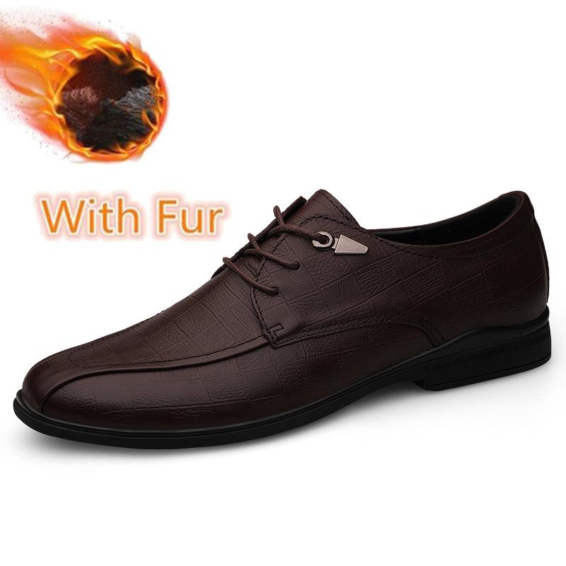 

Новое поступление Мужская обувь из натуральной кожи Ручной работы Резиновая подошва Мужские деловые туфли-лоферы Офисная мужская модельная кожаная обувь Теплая плюшевая обувь с мехом 45
