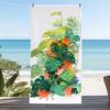Bohemian Vibrant Tropical Monstera Floral Print Beach Towel Quick Dry Sand-Free Absorbent Beach Blanket for Summer Travel