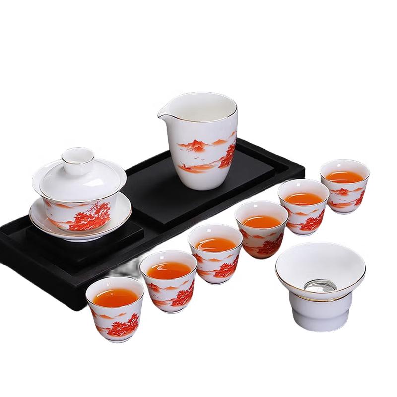 Suet Jade Ceramic Kung Fu Tea Set
