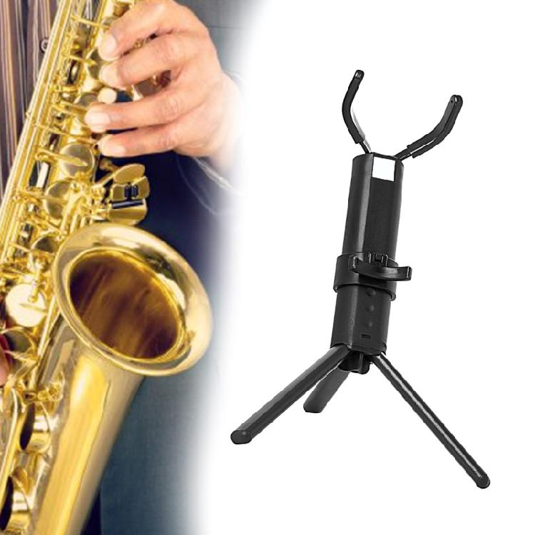 Faltbarer Saxophonständer Tenorsaxophonständer Verstellbare Kunststoff-Dreibeinstativbasis