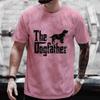 Casual T-Shirt for Men Funny The Dog Father Golden Retriever Godfather Oversized Mens T-Shirt Funny Fashion Summer Clothes