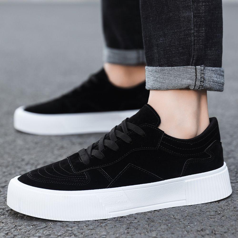 Male Shoe With Laces Non Slip Soft Men's Casual Shoes Chunky Solid Color Hiking Trends 2026 New In Sneakers Fashion Non-leather