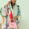MQ244 Modest Women's Print Cardigan & Headscarf - Casual, Loose Fit for Middle East Style