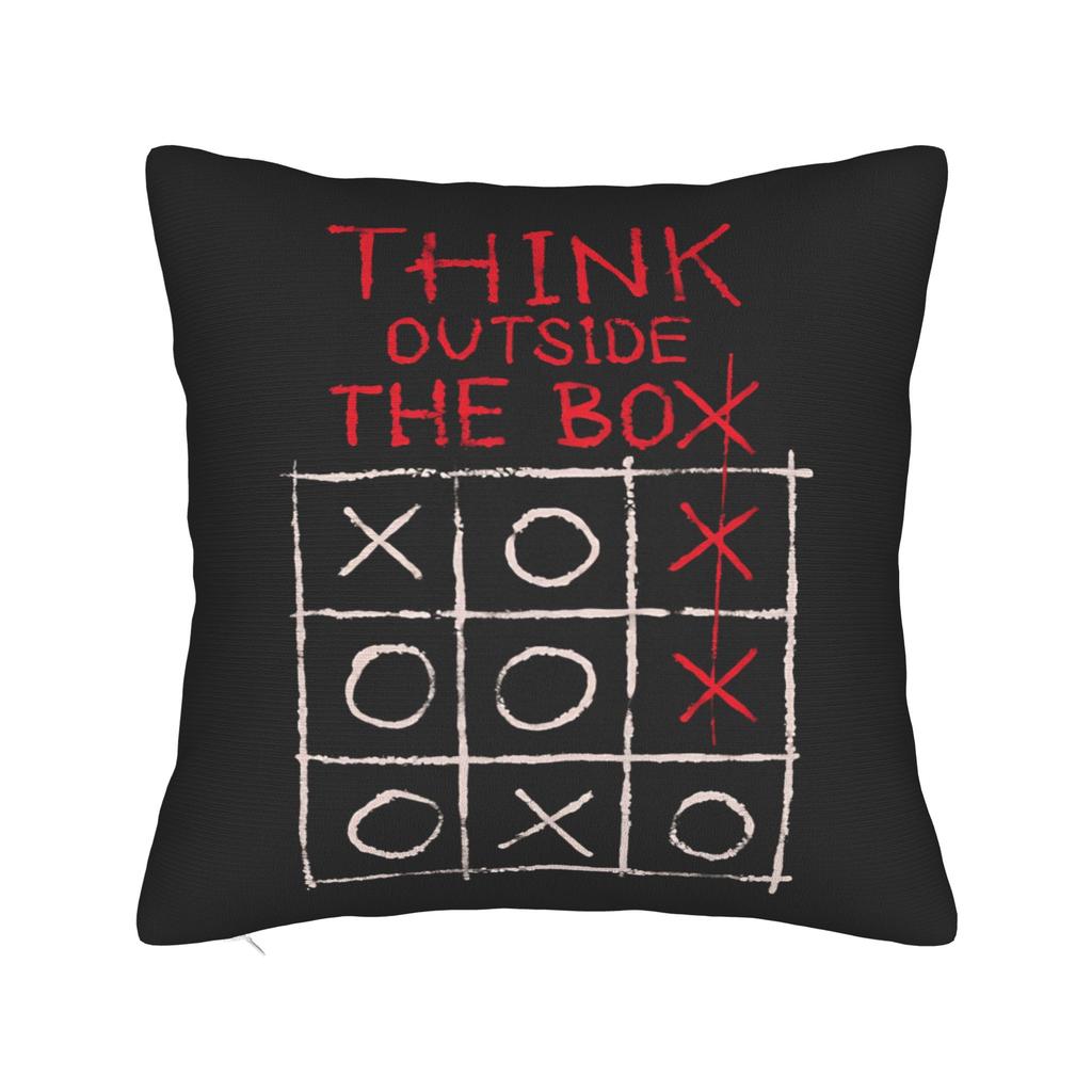 Think Outside the Box Tic Tac Toe Pillow Case Funny Pillow Cover Soft Pillowcases For Sofa Home Decoration