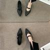 Hong Kong British style pointed Mary Jane single shoes women's 2025 spring new Korean version fashion retro light mouth small leather shoes