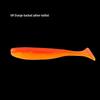 Two-Color T-Tail Soft Bait with Curly Tail Lead Hook for Bass Fishing