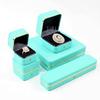 Tiny Ring Box Gold Dark Green Jewelry Box Package Logo Jewelry Packaging Package Jewellery Jade Bangle Storage Box for Pendant