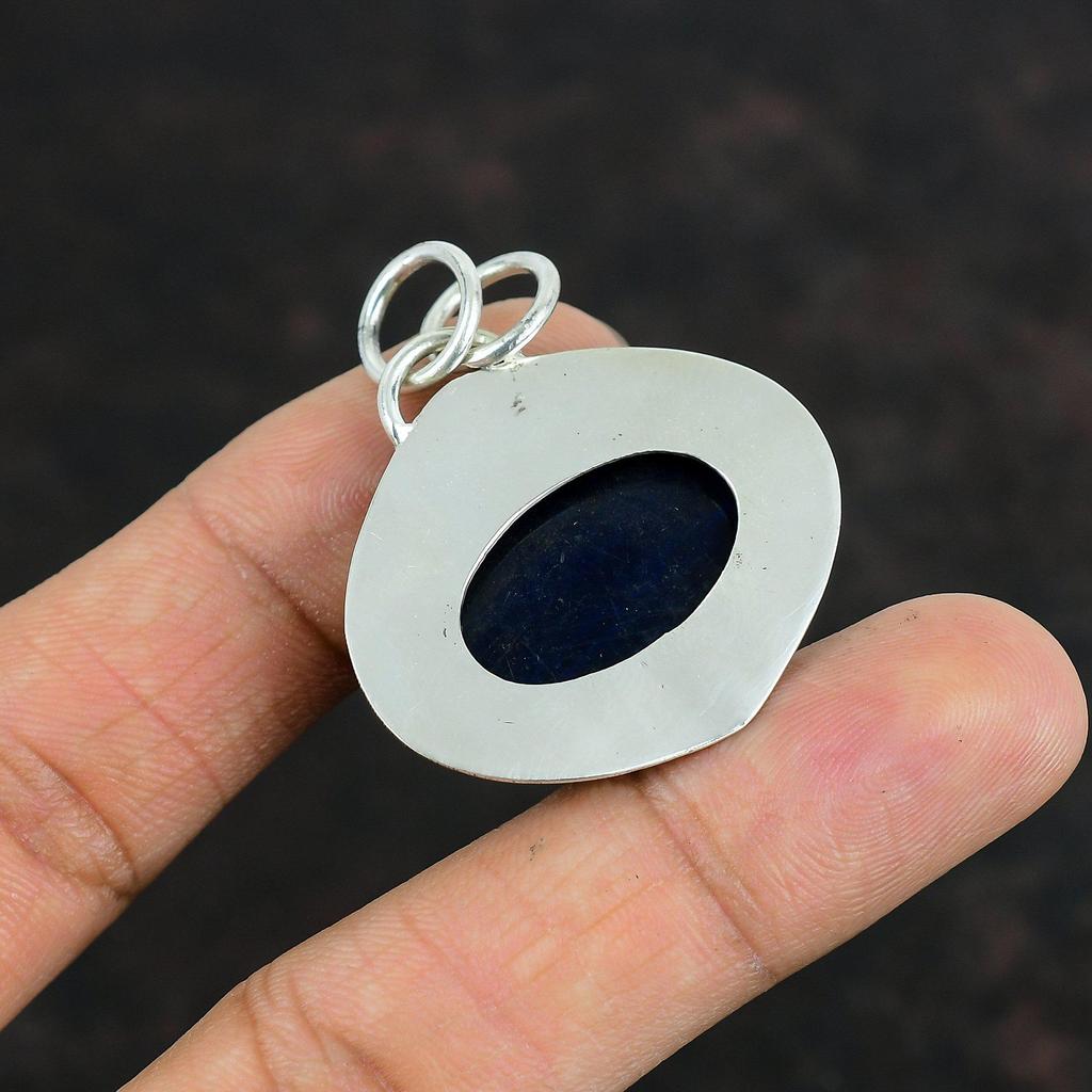 Blue Fire Labradorite Pendant Natural Gemstone Jewelry Decent Pendant 925 Sterling Silver Pendant Handmade Labradorite Jewelry Gift For Wife