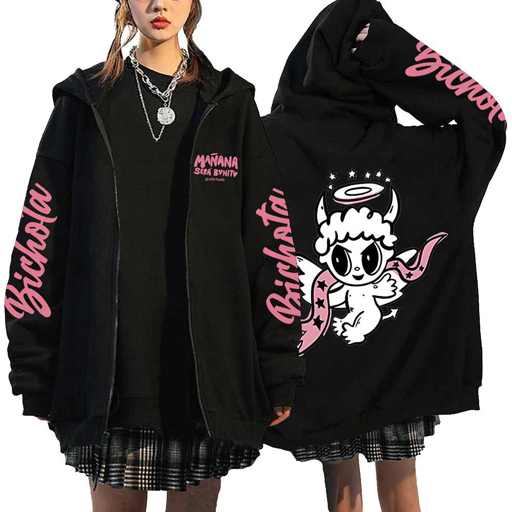 Karol G Bichota Zip Sweater Manana Sera Bonito Printed Men s And Women Hoodies S