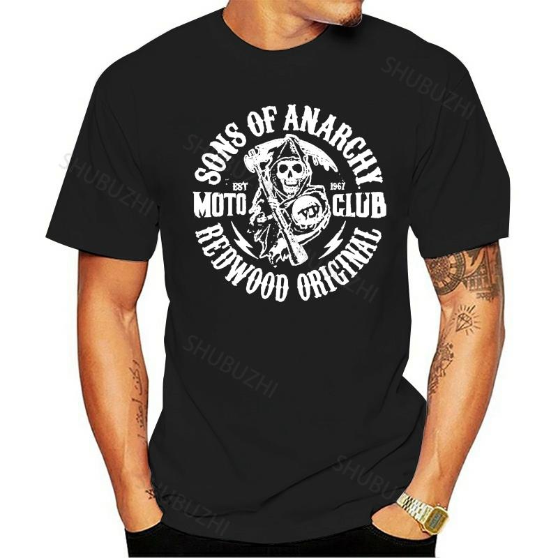 2021 Fashion T Shirts Sons Of Anarchie Soa Redwood Original Moto Club Pull Homme Hybris O-neck cotton Funny Top Tees S разноцветный