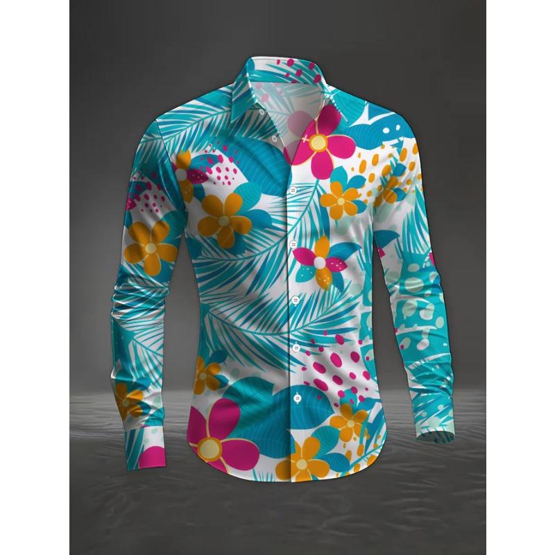Classic versatile long-sleeved shirt, fashionable and casual button-down lapel shirt