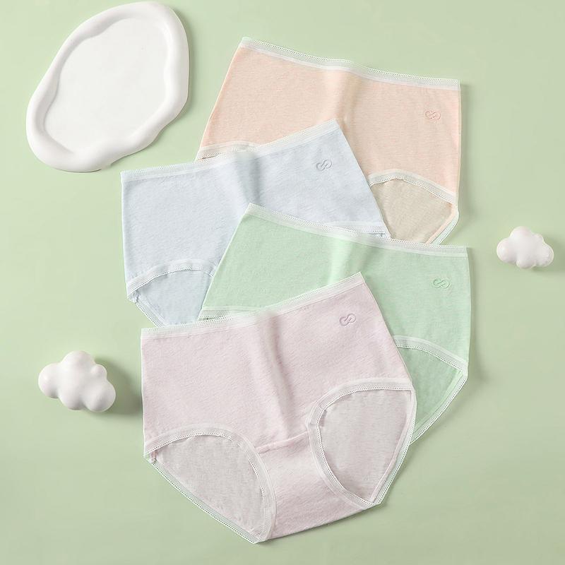 Fentenggan 4-Pack New Cotton Crotch High Waist Women's Underwear