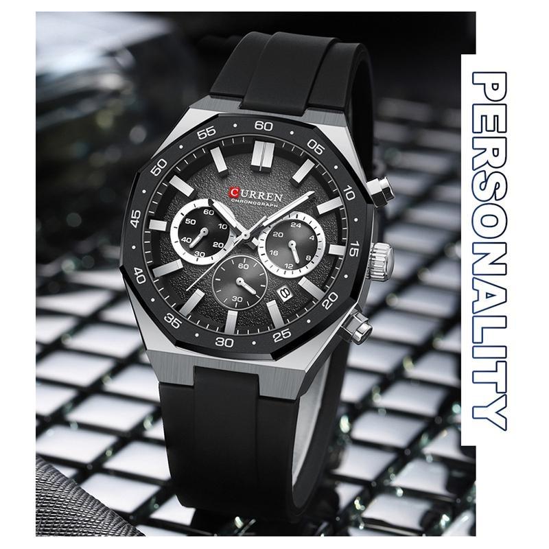 CURREN Fashion Men Top Brand Luxury Design Sport Military Quartz Wristwatch Luminous Male Clock