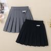 Girls' Skirt Pleated Skirt 2024 Spring and Autumn New Style Medium and Large Children's Solid Color Skirt Children's Versatile Jk Skirt Autumn