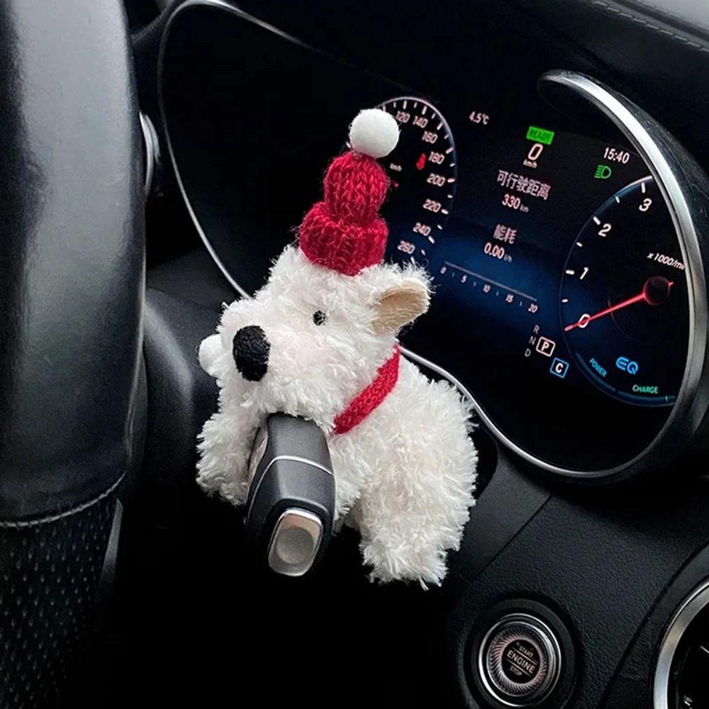 Perro de las Tierras Altas del Oeste Bolso Decoración Muñecos de Dibujos Animados Decoración Parachoques Coche Adorno Colgante Cachorro Decorativo