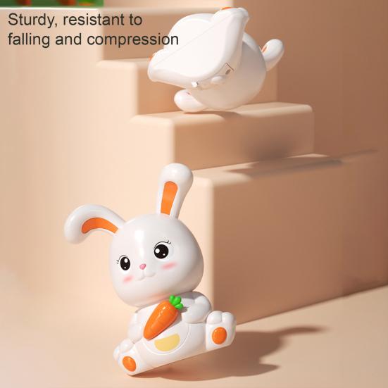 Rabbit Piggy Bank Large Capacity Cute Cartoon Bunny Key Unlock Saving Pot Ornament In-and-Out Boys Girls Cartoon Piggy Bank Money Box New Year Gift