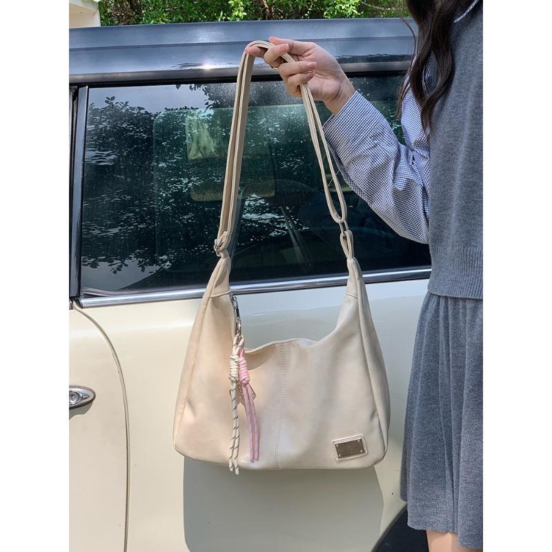 Retro Style Texture Tote Bag Female Simple Niche Shoulder Bag Fashion Trend Crossbody Bag