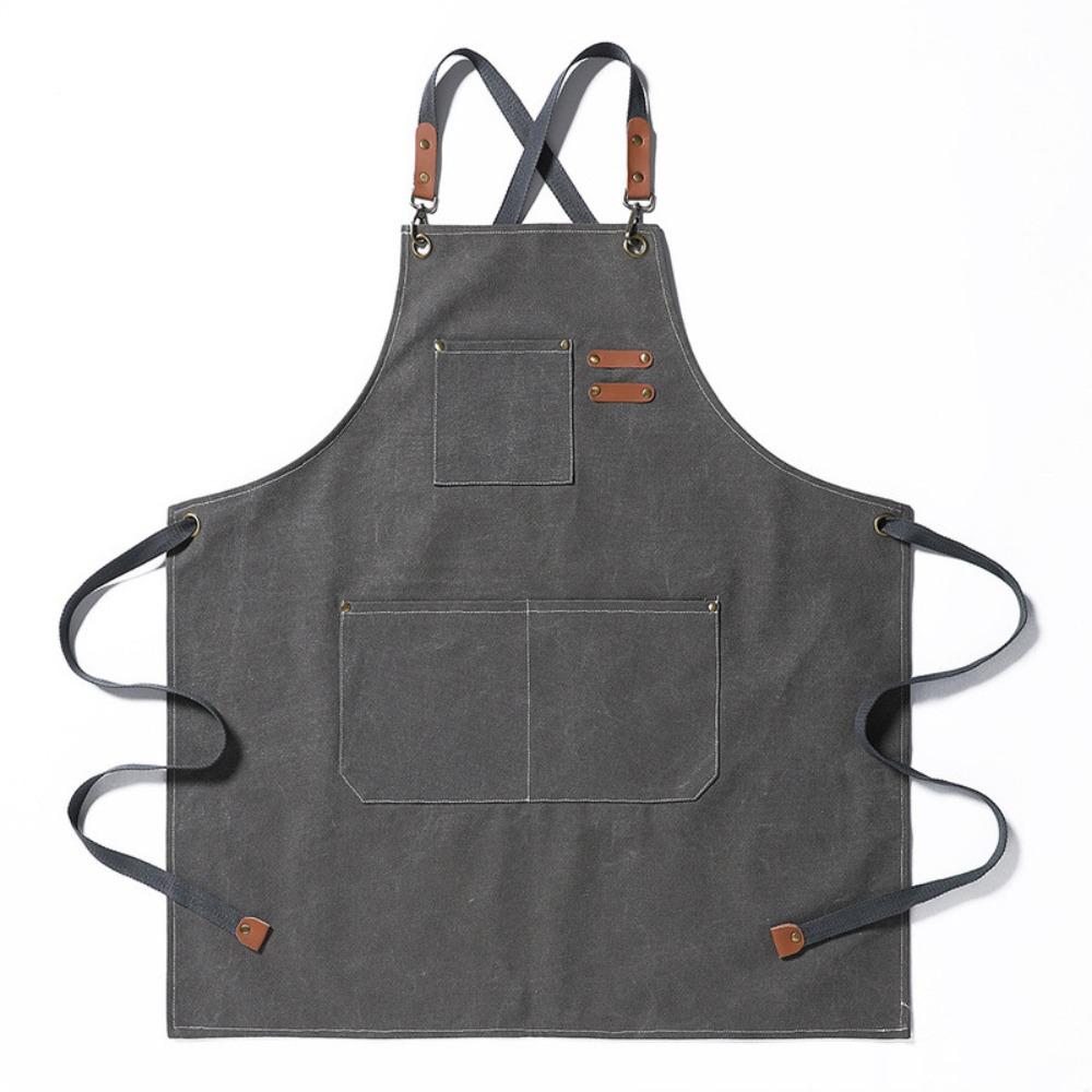 Water Proof Thickened Canvas Apron Wipe Hands Fashion Adult Apron  Household