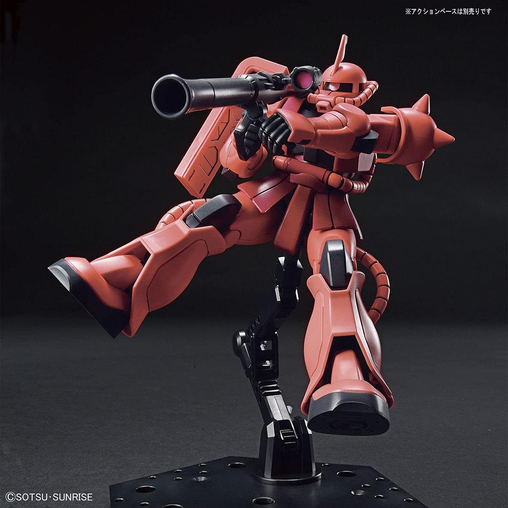 BANDAI SPIRITS HGUC Mobile Suit Gundam Zaku II Scale Plastic Model Char's 1/144 Pre-Colored