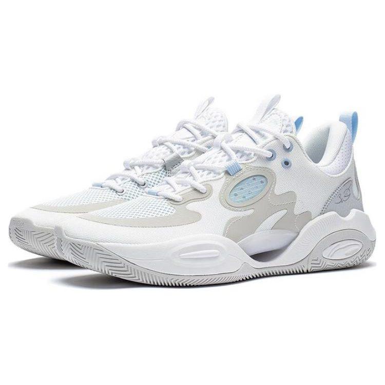 Li Ning Wade ALLDAY Wade ALLDAY Comfortable Abrasion Resistant Breathable Low Top Basketball Shoes Men's White Gray ABPT007-4