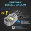 MAXGTRS 2PCS T15 W16W LED Canbus Error Free Auto Bulbs 921 912 Car  Backup Reverse Parking Lamp Xenon White Car Lights