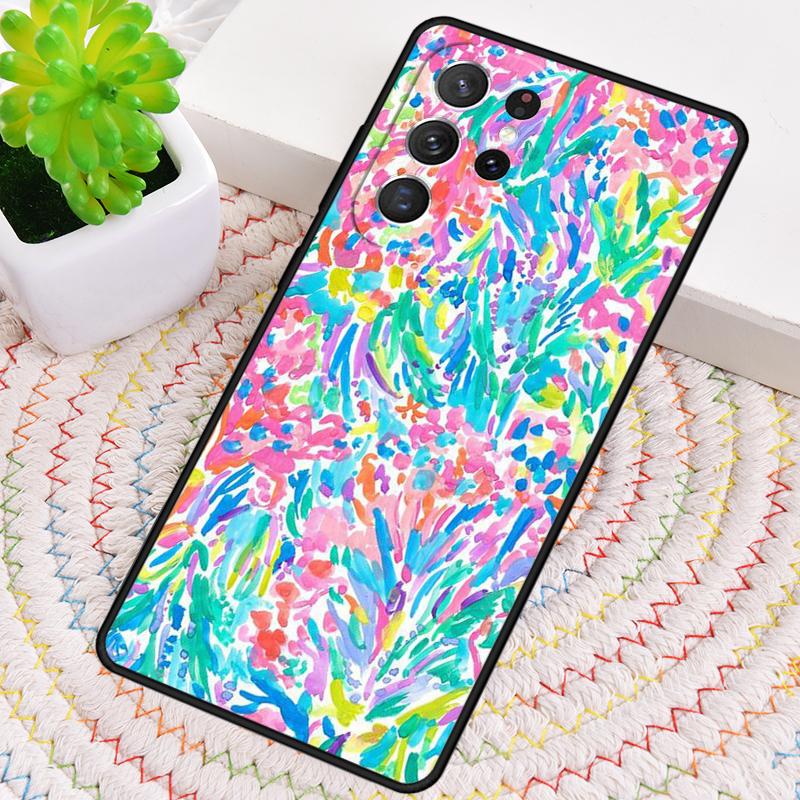 Colourful Flower Painting Art Phone Case for Samsung Galaxy note 10 pro S26 Ultra S23 S24 FE S25 S21 S22 PLUS shockproof Cove