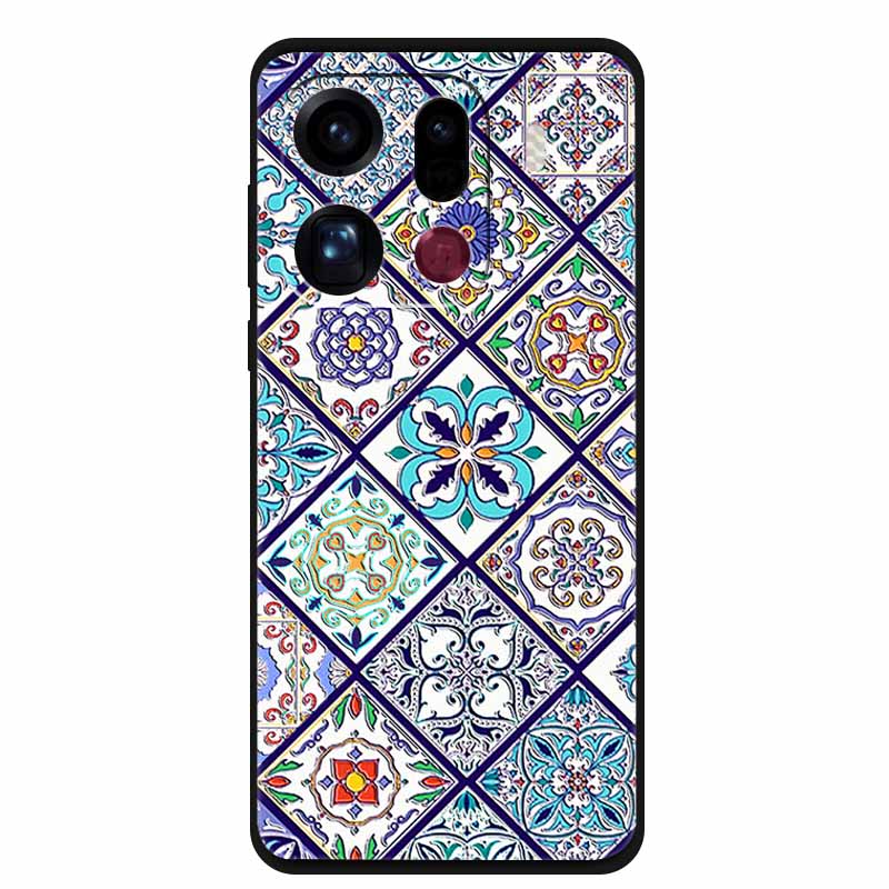3D Flowers Case For Oppo Find X9 Pro 5G Case Emboss Relief Floral Black Silicone Soft Back Cover For Oppo Find X9 Pro Case Funda