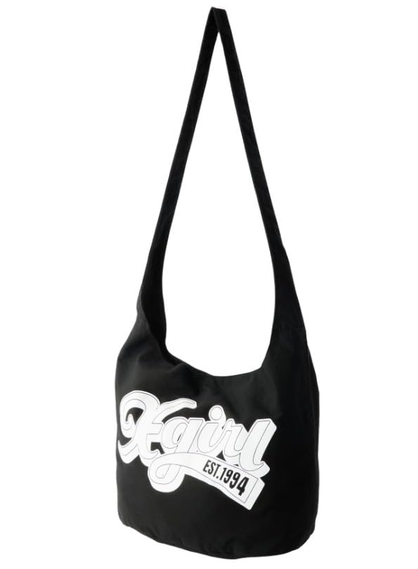 

X-girl Old Cursive Logo Hobo Bag 105252053011 Black One Size