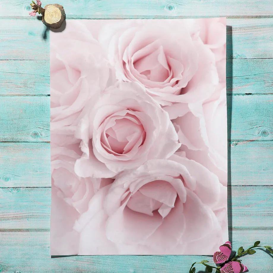 Wall Canvas Pink Sakura Rose Tulip Flower Landscape Nordic Posters And Prints Wall Pictures For Living Room Decor