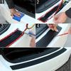 Universal Car Trunk Door Sill Protector, Rubber Strip Sticker Auto Rear Bumper Guard Scratch Protection Bar Black90cm/35.4in