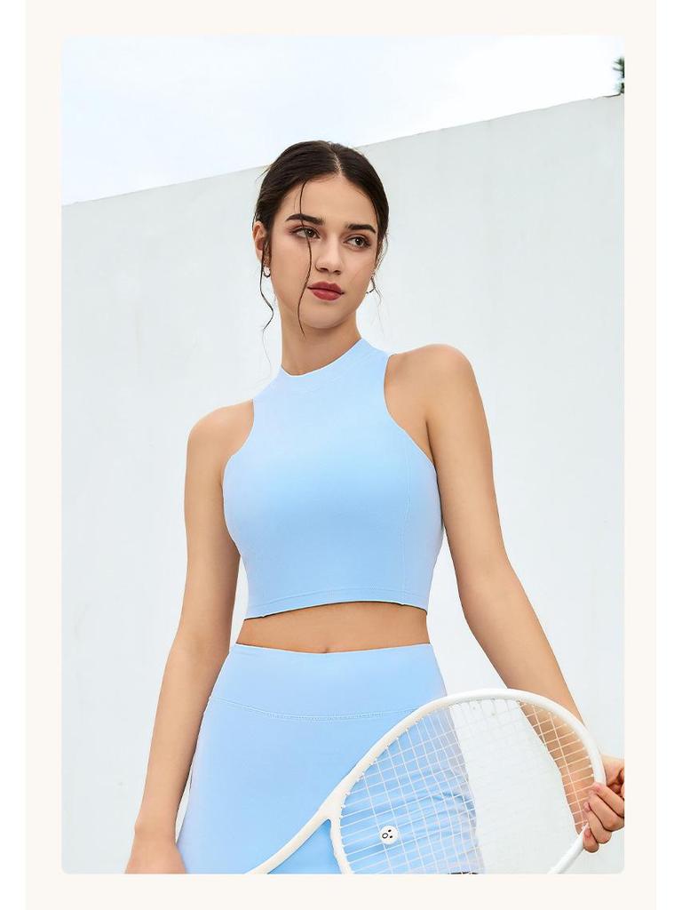 European-American Summer Quick-Dry Sports Yoga Bra - Nude Sleeveless Vest