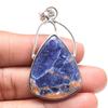 Pendant Sodalite Gemstone Valentine'Day Ethnic Silver Jewelry 1.5"