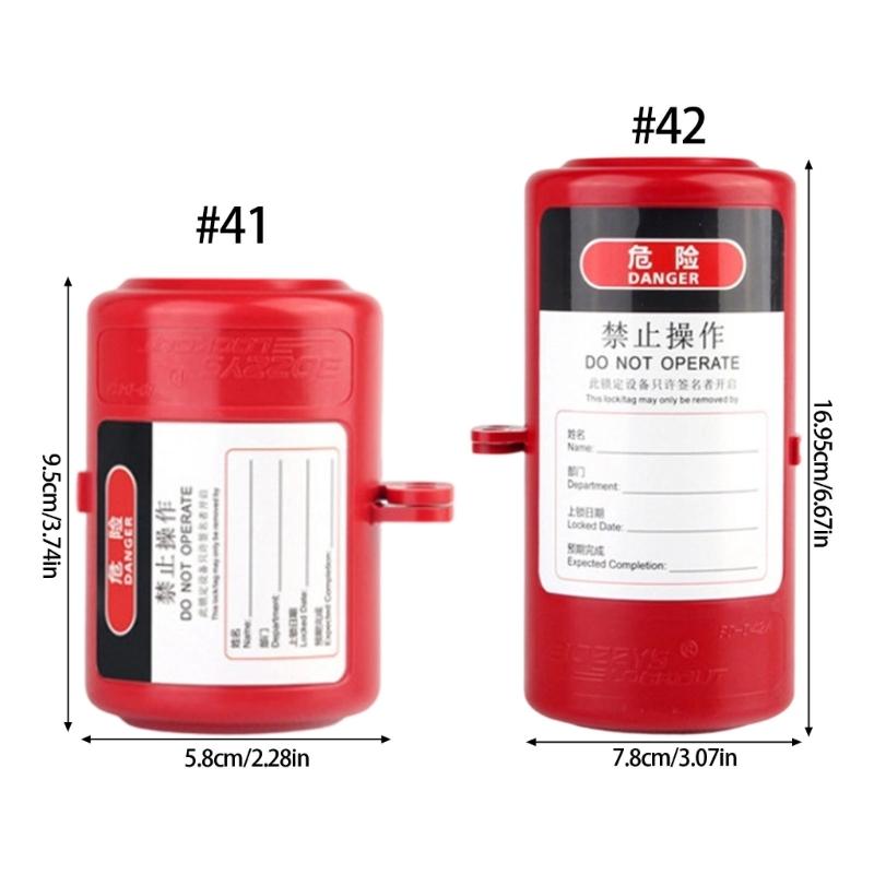 Plastic Tagout Plug Power Lock Plug Lockout Device Industrial Household Plug Lock Plug Lockout with Locking Label