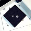 Korean Earrings S925 Silver Color Heart Bling Zircon Stone Stud Earrings for Women Fashion Jewelry 2024 Trend