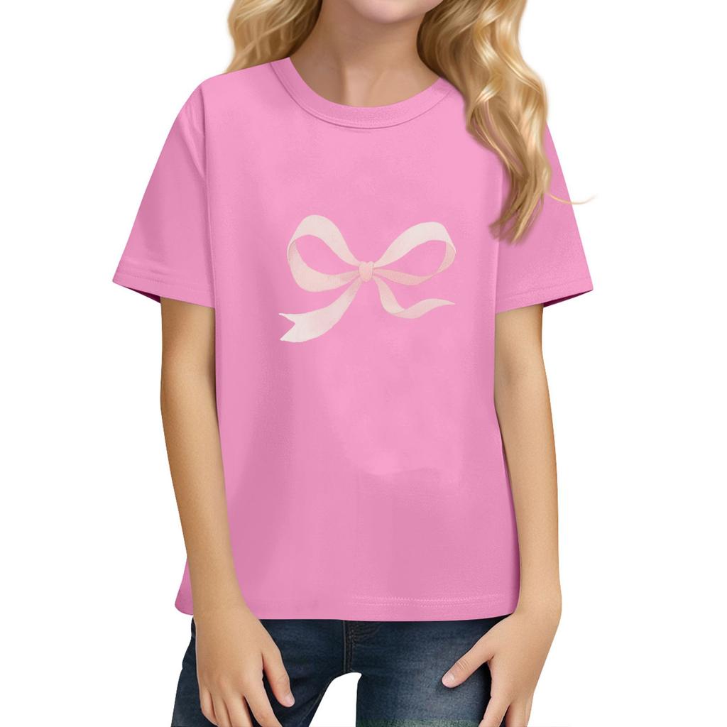 Children's Daily Casual Short-sleeved Color Tops T-shirt