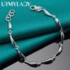 925 Sterling Silver Water Drop Chain Bracelet Fine Jewelry
