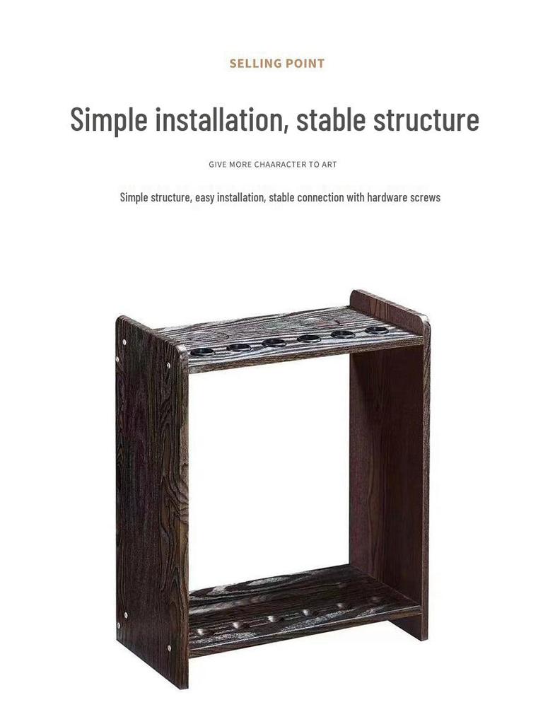 Floor-standing Multi-Purpose Rack for Pool Cues, Table Tennis Paddles, and Fishing Rods