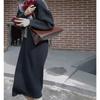 Autumn and Winter V-neck Retro Twist Embossed Pullover Sweater, Medium and Long Casual Knitted Bottoming Dress for Women