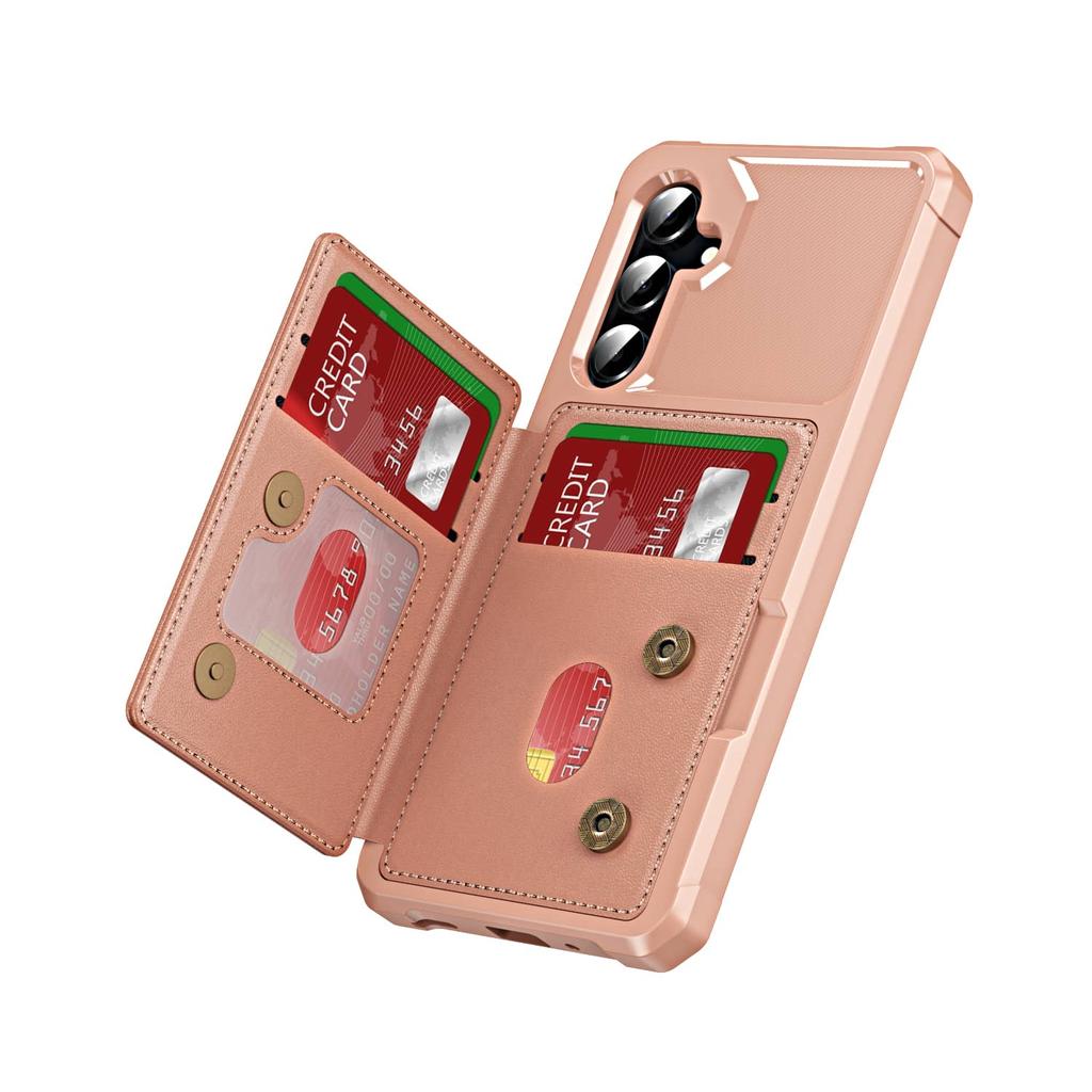 For Samsung Galaxy A17 A36 A26 A55 A25 A15 A05 A34 A73 A23 A12 Wallet Case with Card Slot, Folio Flip RFID Blocking with Stand