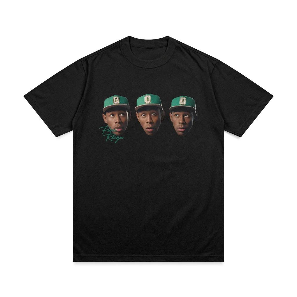 T-shirt con Stampa Testa Tyler The Creator Estate Donna Manica Corta Retro Hip Hop Rap Singer Cactus Jack T-shirt Y2k Top
