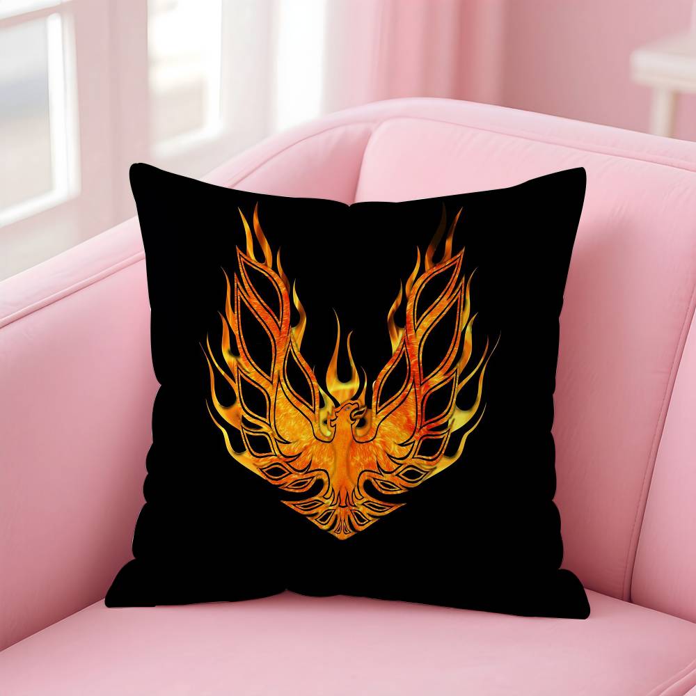Hot Golden P-Pontiac Pillow Case Anti-Dustmite Pillow Invisible Zipper Silky Short Plush Sofa Cushion Cover