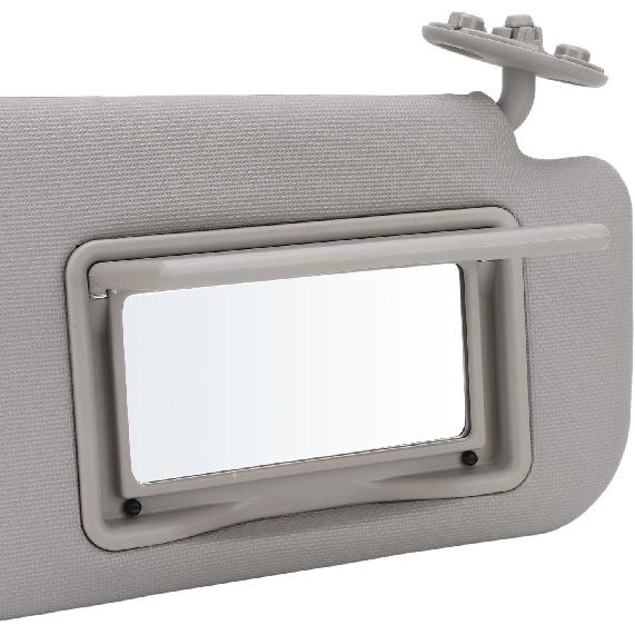Gray Passenger Right Side Sun Visor Replacement Compatible with ta 2014 to 2019, Passenger Side Sun Visor with Makeup Mirror, Excellent Sun